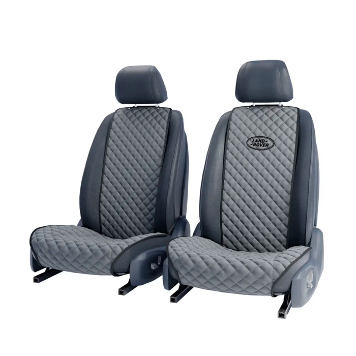 Накидки на сидения Комплект передних серых накидок с вышивкой Land Rover