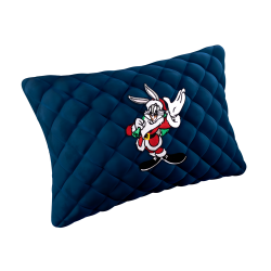 Подушка из алькантары с вышивкой 