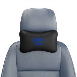 Подушка под шею черная с вышивкой 